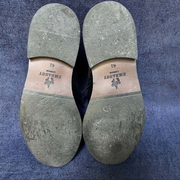 Embassy London Wingtip Brogues 10M 41 black - Picture 7 of 10